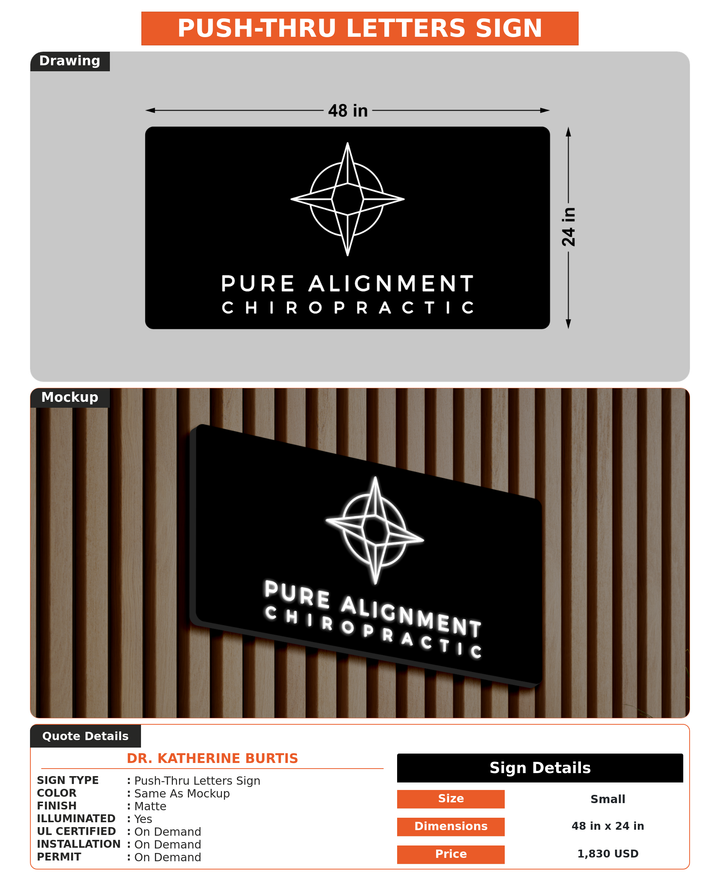 CUSTOM MOCKUP SIGN FOR Dr. Katherine Burtis