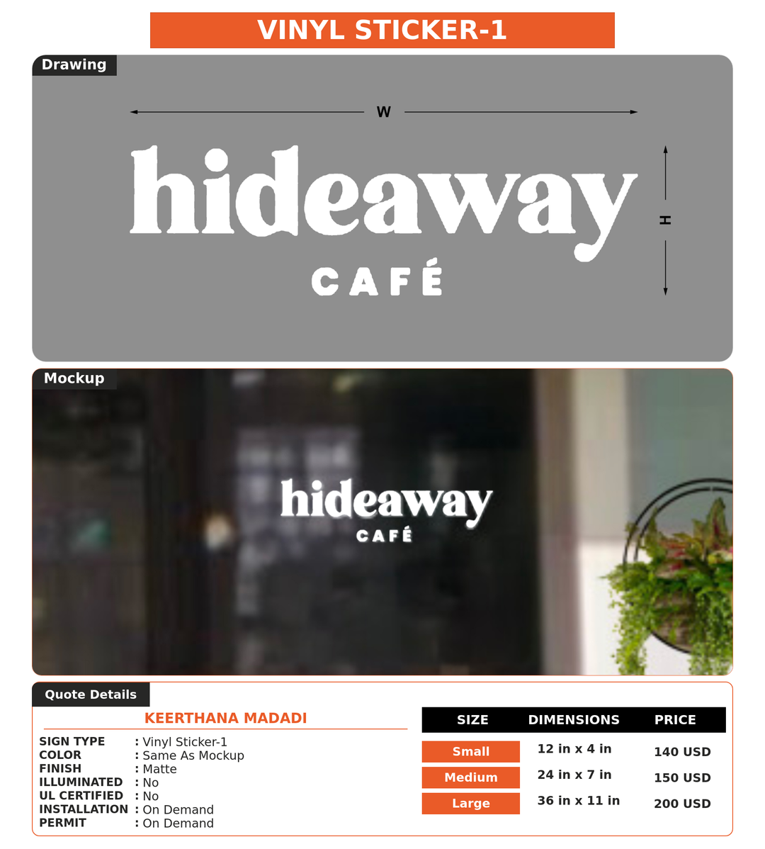 CUSTOM MOCKUP SIGN FOR Keerthana Madadi