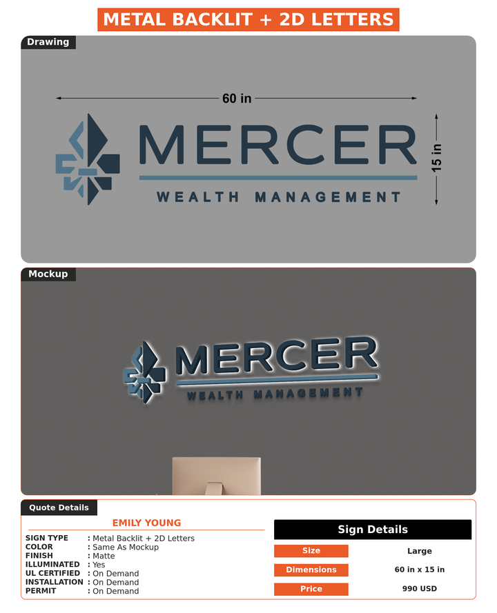 CUSTOM MOCKUP SIGN FOR Emily Young
