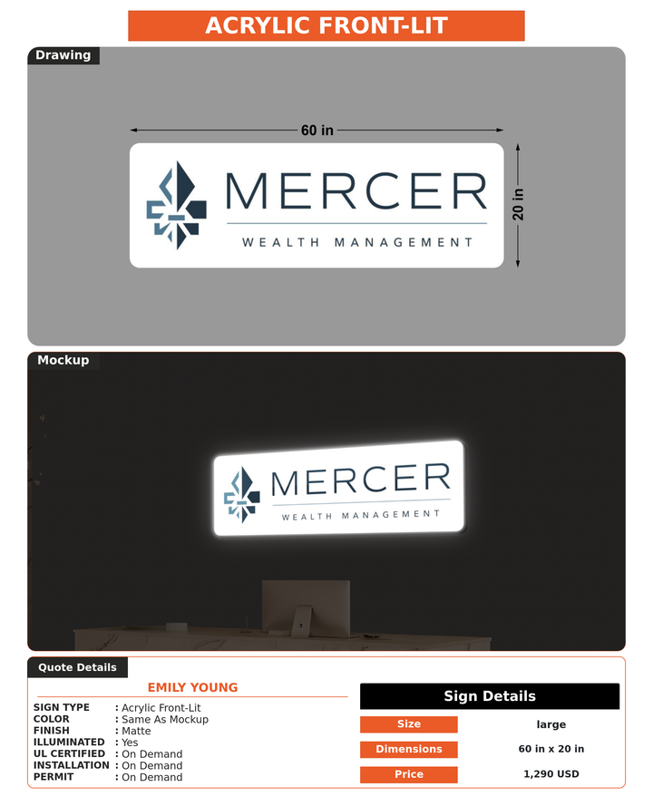 CUSTOM MOCKUP SIGN FOR Emily Young
