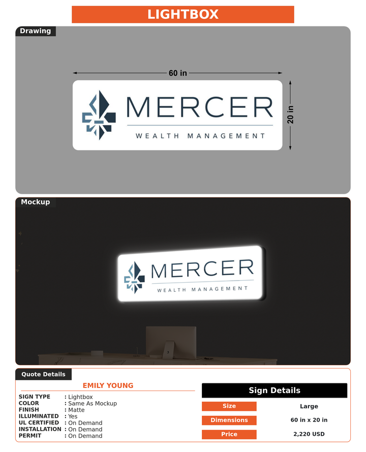 CUSTOM MOCKUP SIGN FOR Emily Young