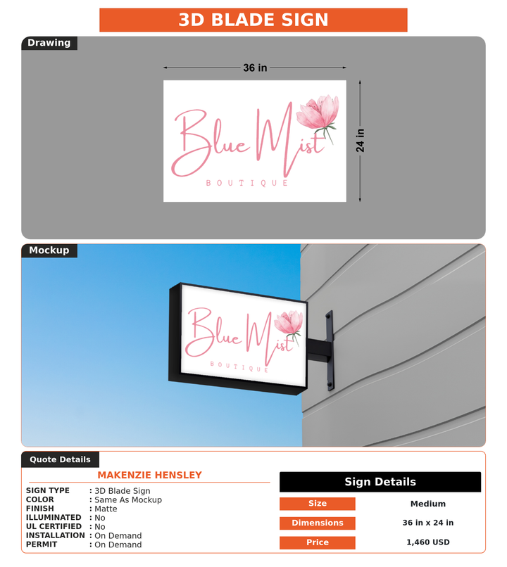 CUSTOM MOCKUP SIGN FOR Makenzie Hensley
