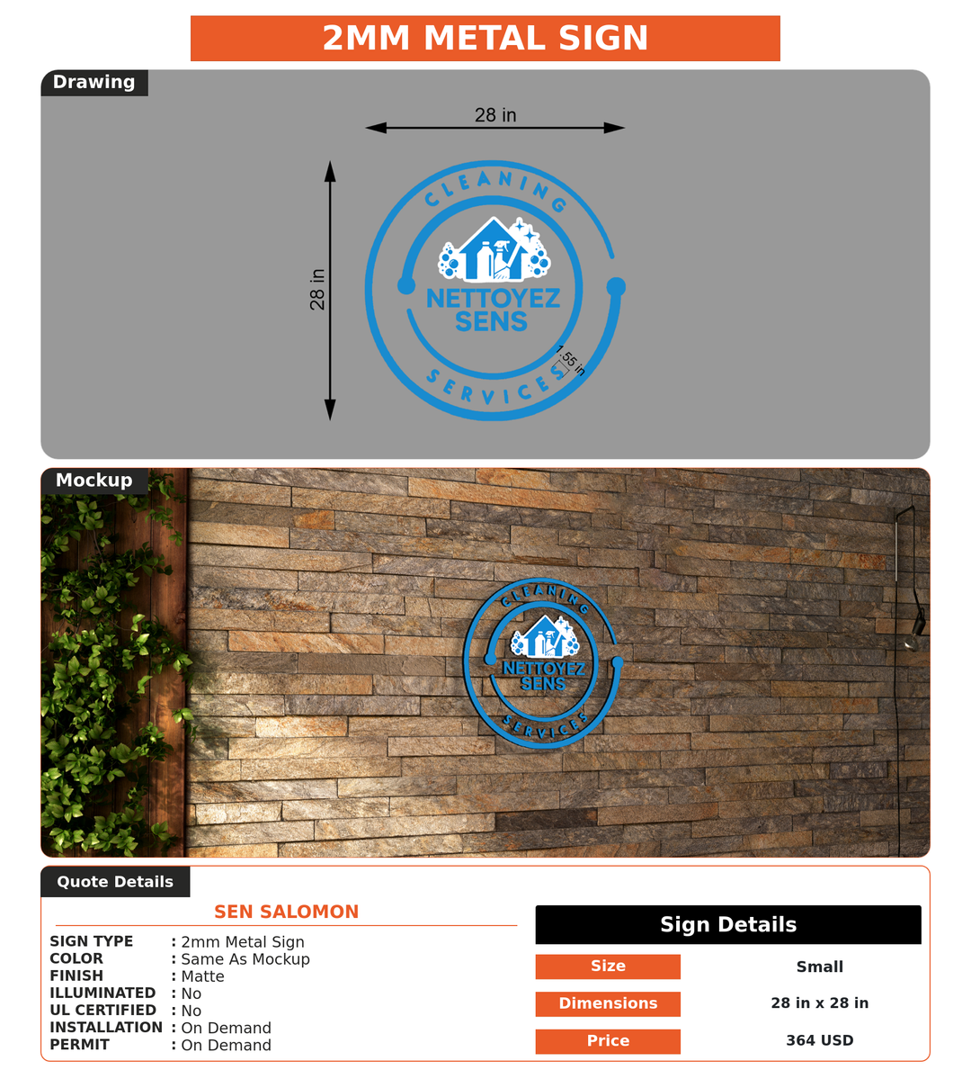 CUSTOM MOCKUP SIGN FOR Sen Salomon