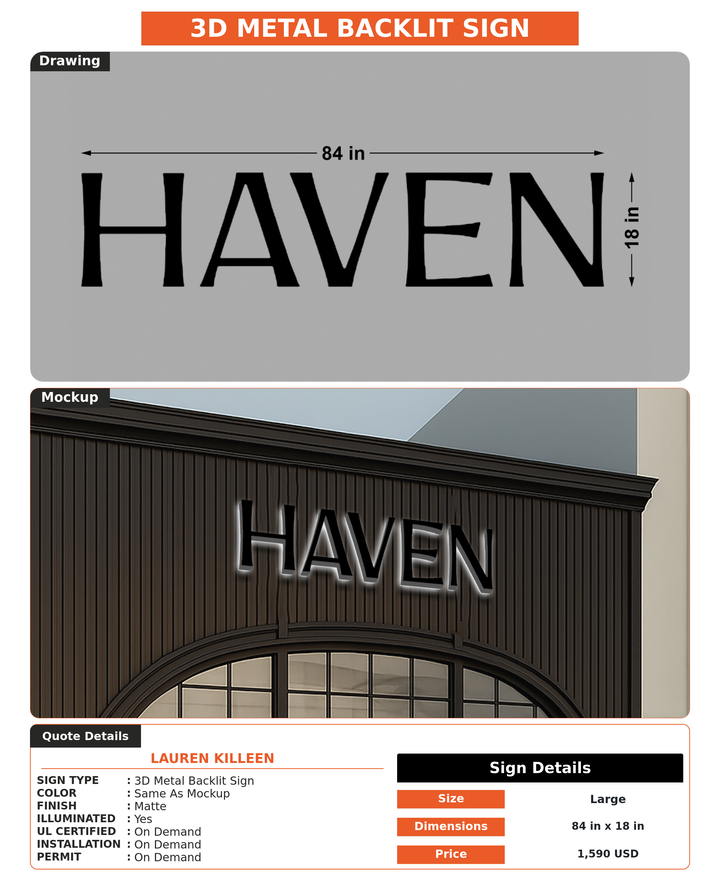 CUSTOM MOCKUP SIGN FOR Lauren Killeen