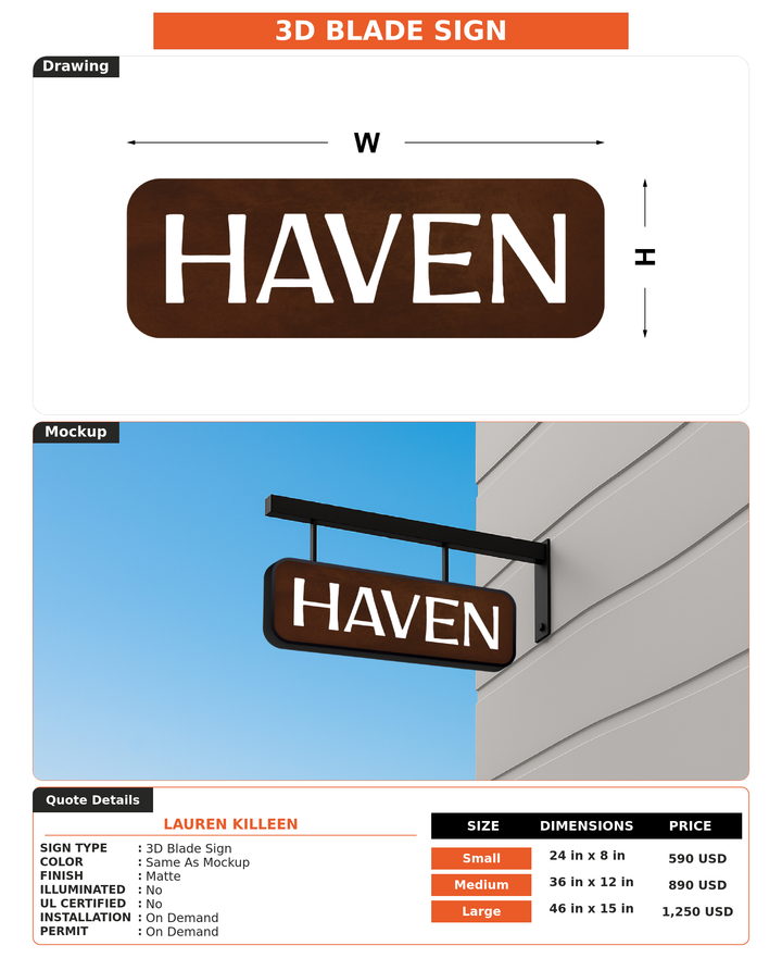 CUSTOM MOCKUP SIGN FOR Lauren Killeen