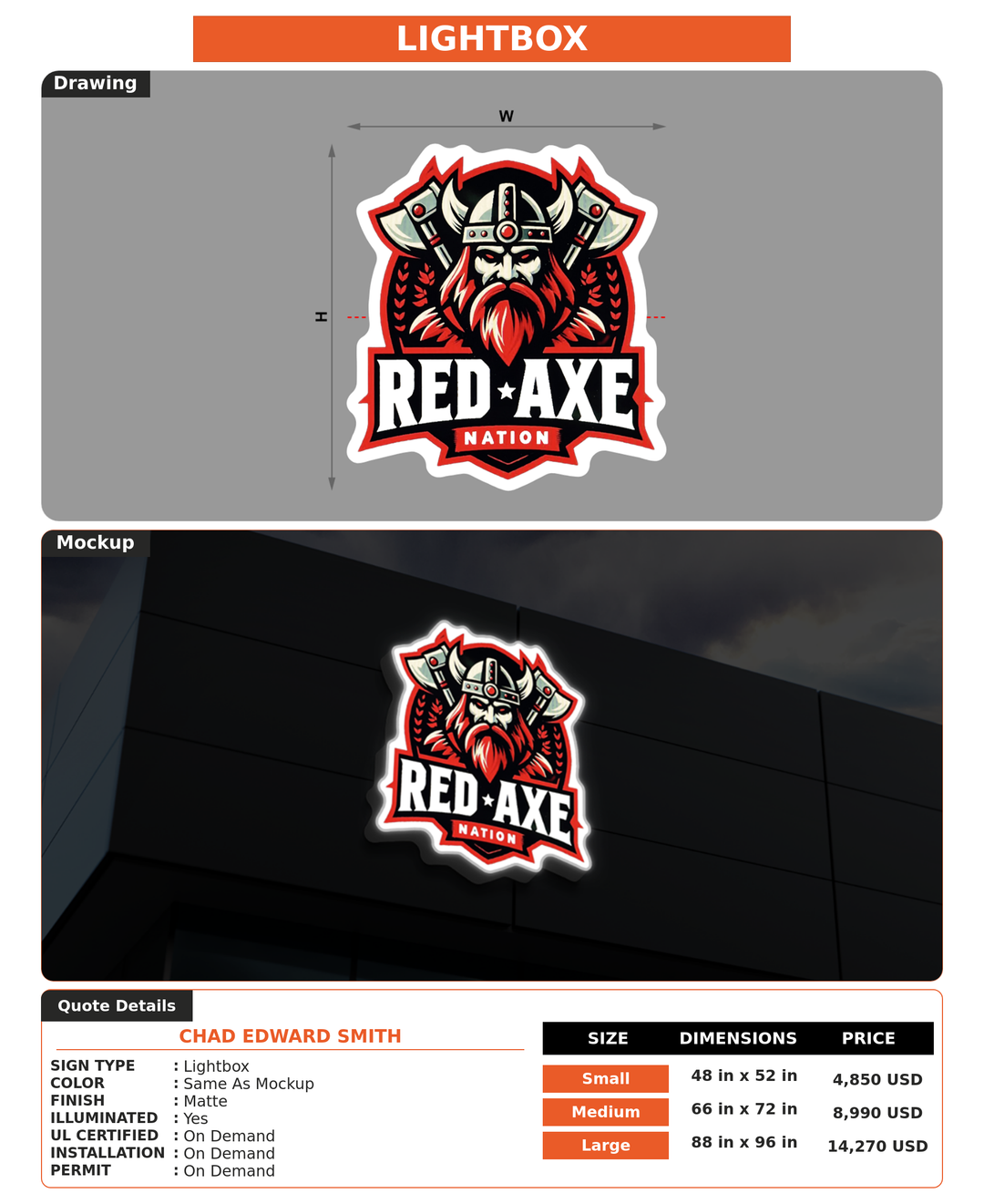 CUSTOM MOCKUP SIGN FOR Chad Edward Smith