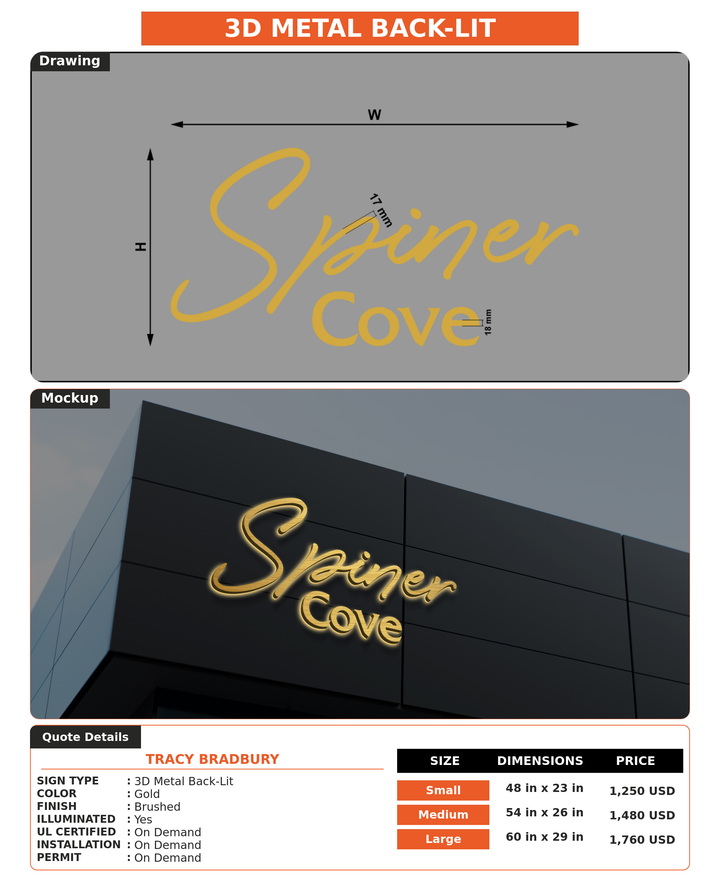 CUSTOM MOCKUP SIGN FOR Tracy Bradbury
