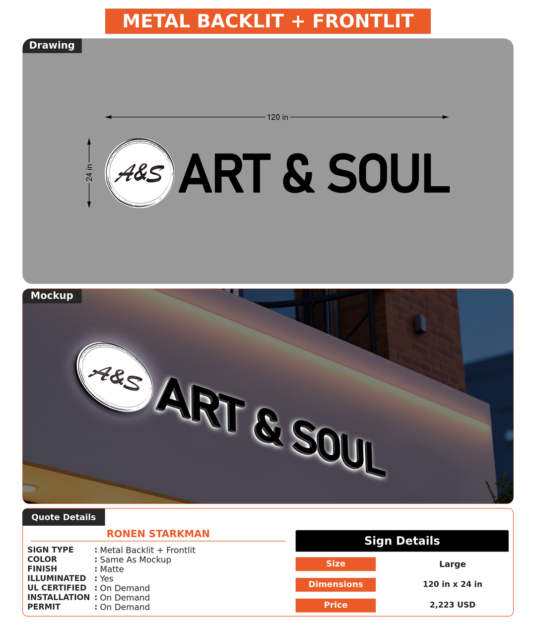 CUSTOM MOCKUP SIGN FOR ronen starkman