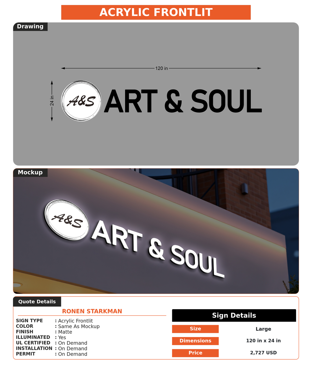 CUSTOM MOCKUP SIGN FOR ronen starkman