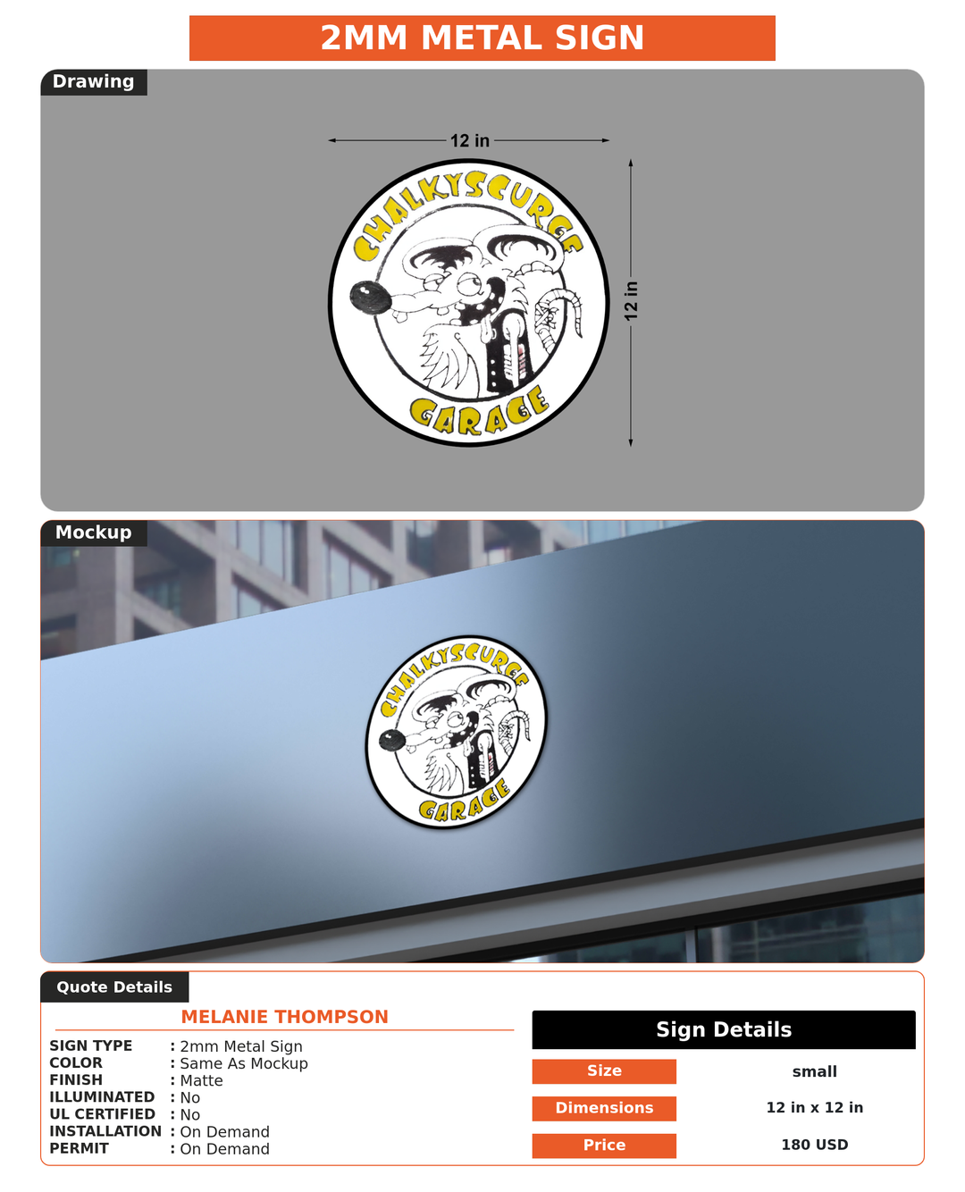 CUSTOM MOCKUP SIGN FOR Melanie Thompson