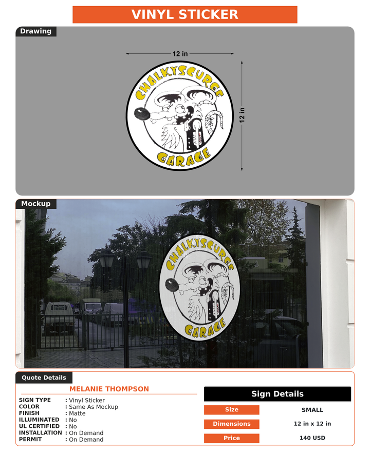 CUSTOM MOCKUP SIGN FOR Melanie Thompson