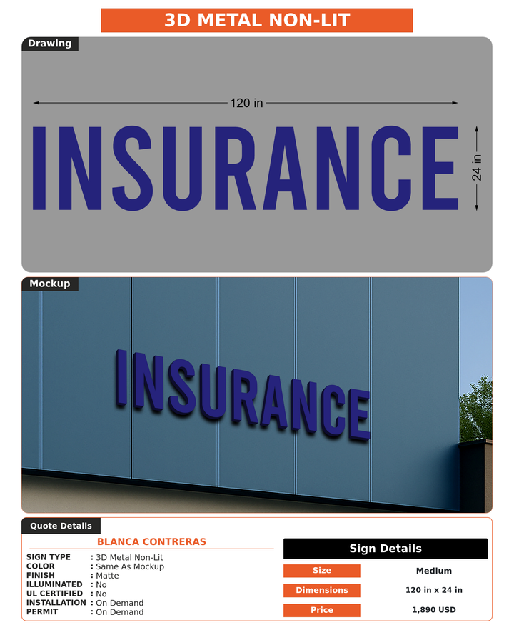 CUSTOM MOCKUP SIGN FOR Blanca Contreras