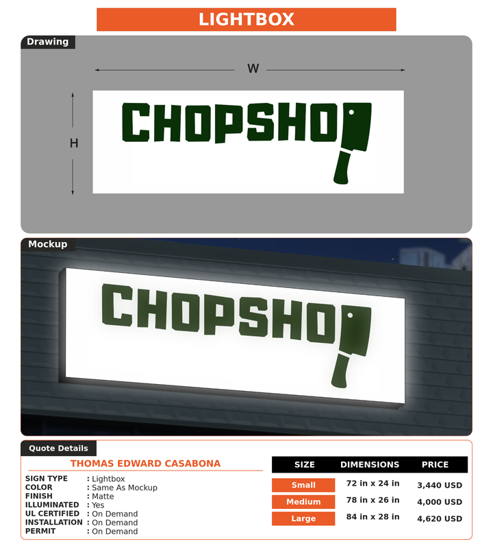 CUSTOM MOCKUP SIGN FOR Thomas Edward Casabona