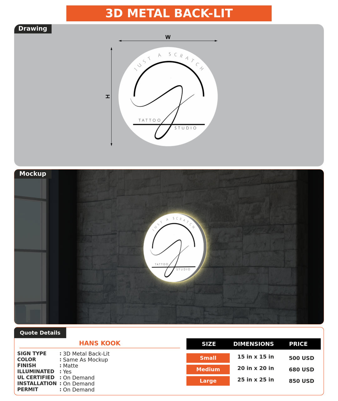 CUSTOM MOCKUP SIGN FOR hans kook