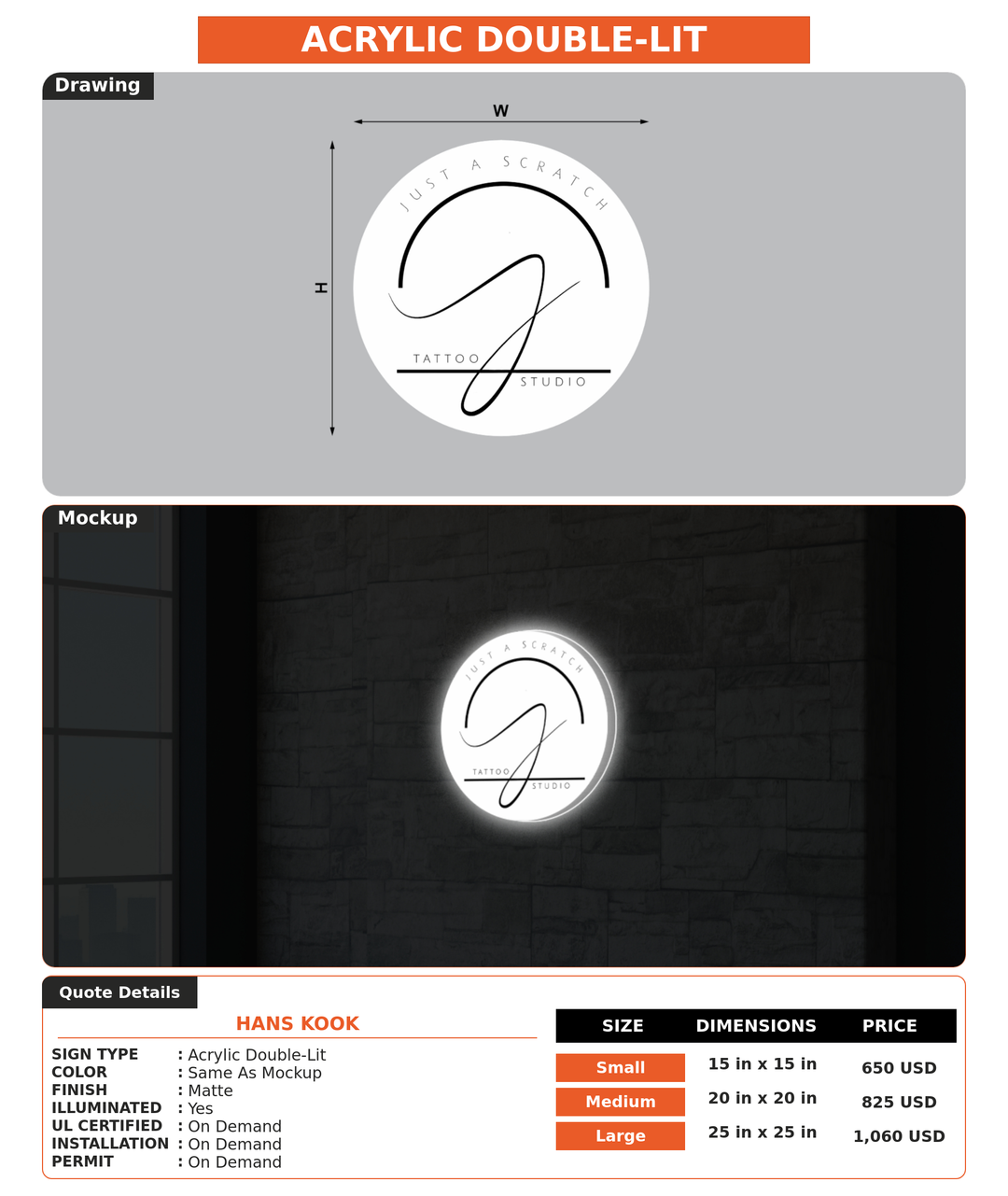 CUSTOM MOCKUP SIGN FOR hans kook
