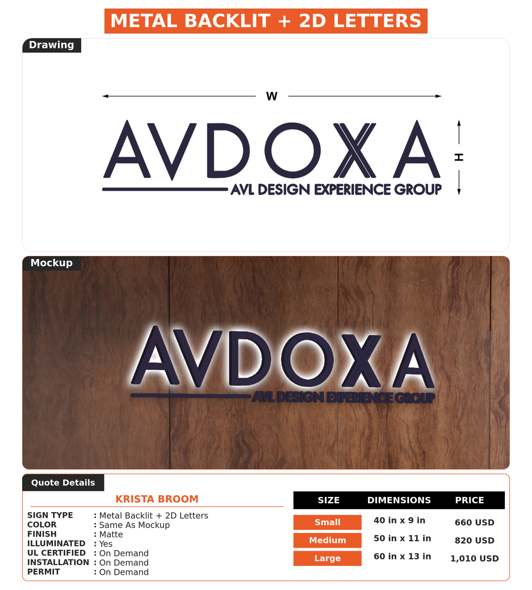 CUSTOM MOCKUP SIGN FOR Krista Broom