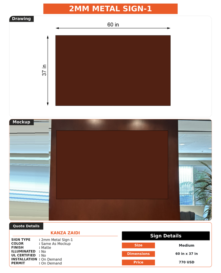 CUSTOM MOCKUP SIGN FOR Kanza Zaidi