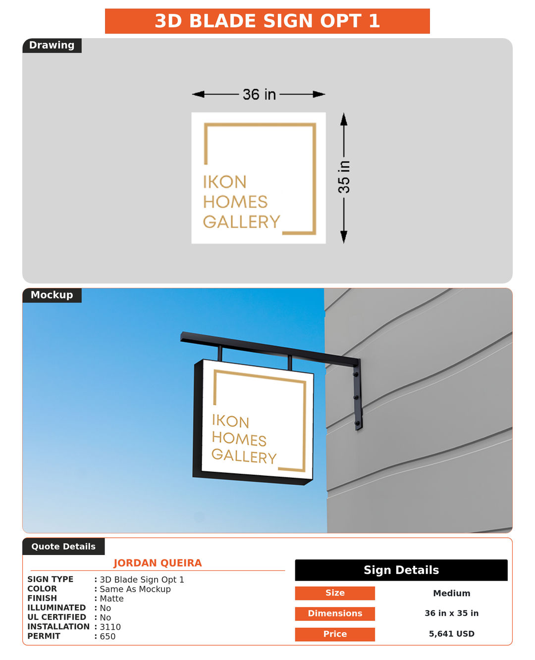CUSTOM MOCKUP SIGN FOR Jordan Queira