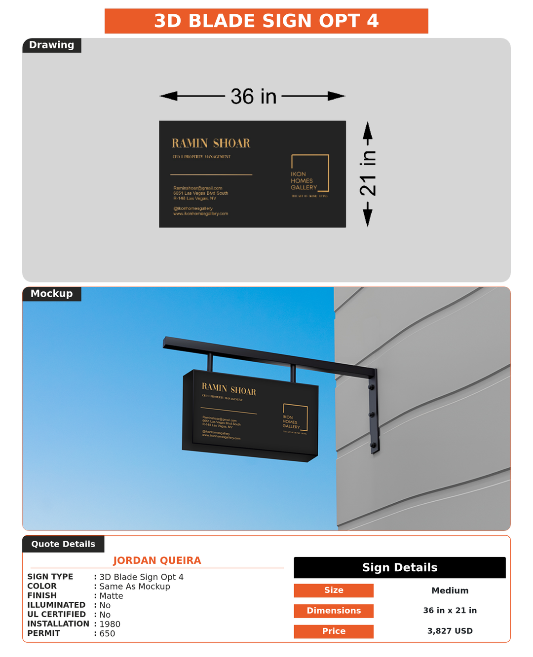 CUSTOM MOCKUP SIGN FOR Jordan Queira