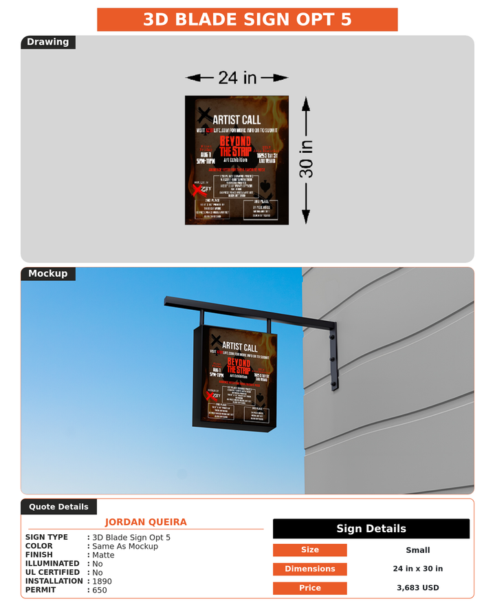 CUSTOM MOCKUP SIGN FOR Jordan Queira