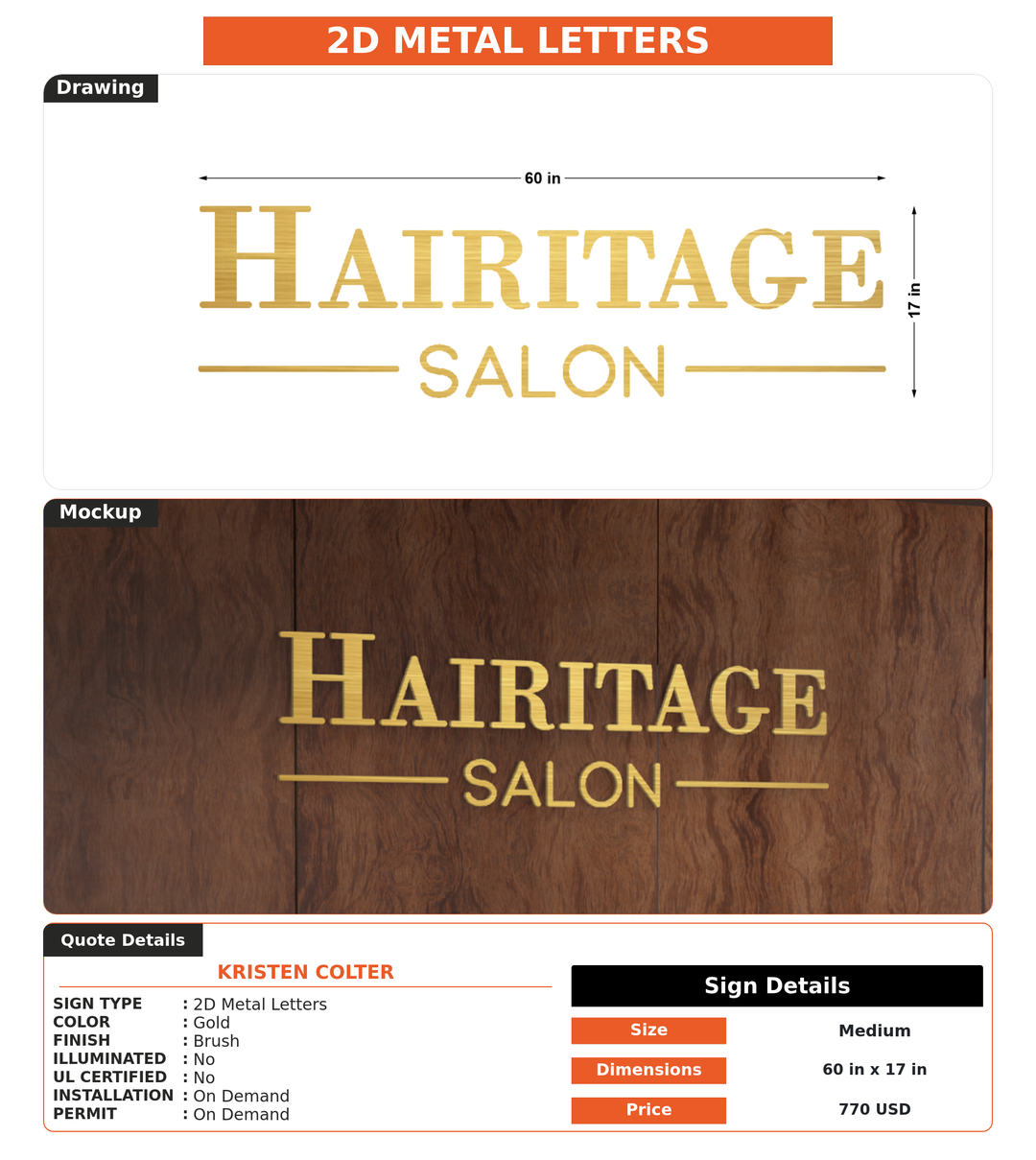 CUSTOM MOCKUP SIGN FOR Kristen Colter