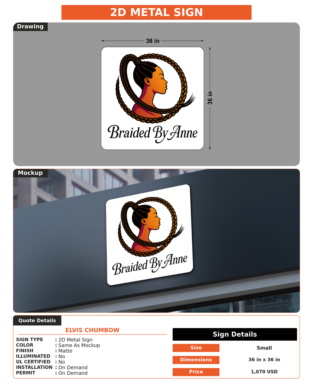 CUSTOM MOCKUP SIGN FOR Elvis Chumbow