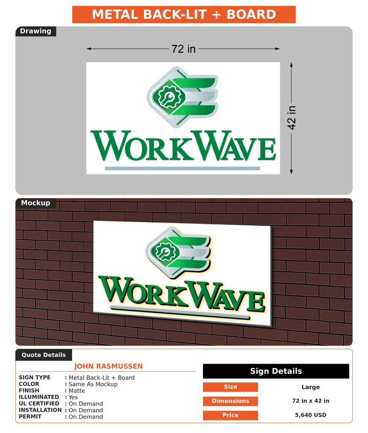 CUSTOM MOCKUP SIGN FOR John Rasmussen