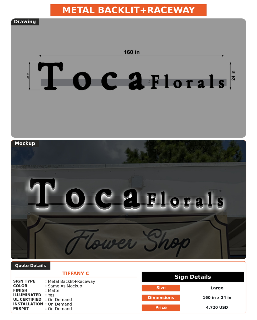 CUSTOM MOCKUP SIGN FOR Tiffany C