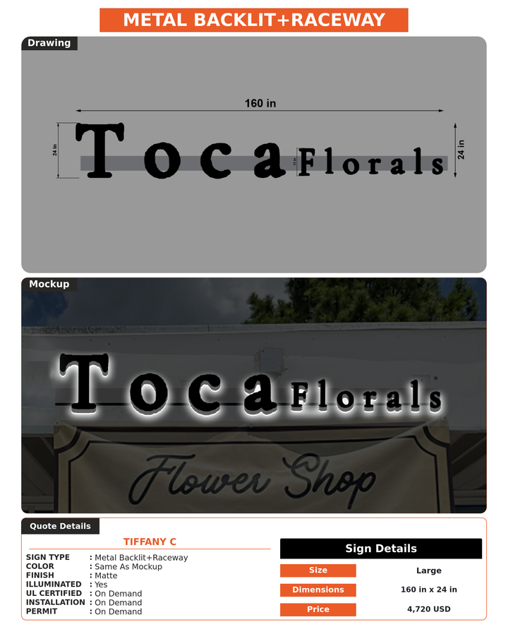 CUSTOM MOCKUP SIGN FOR Tiffany C
