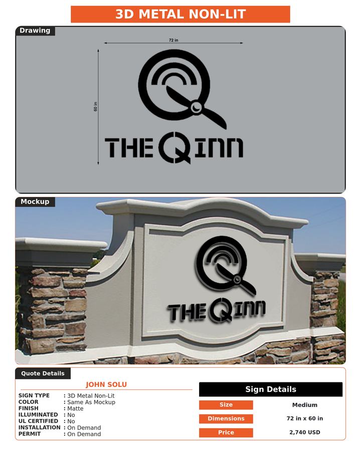 CUSTOM MOCKUP SIGN FOR John Solu