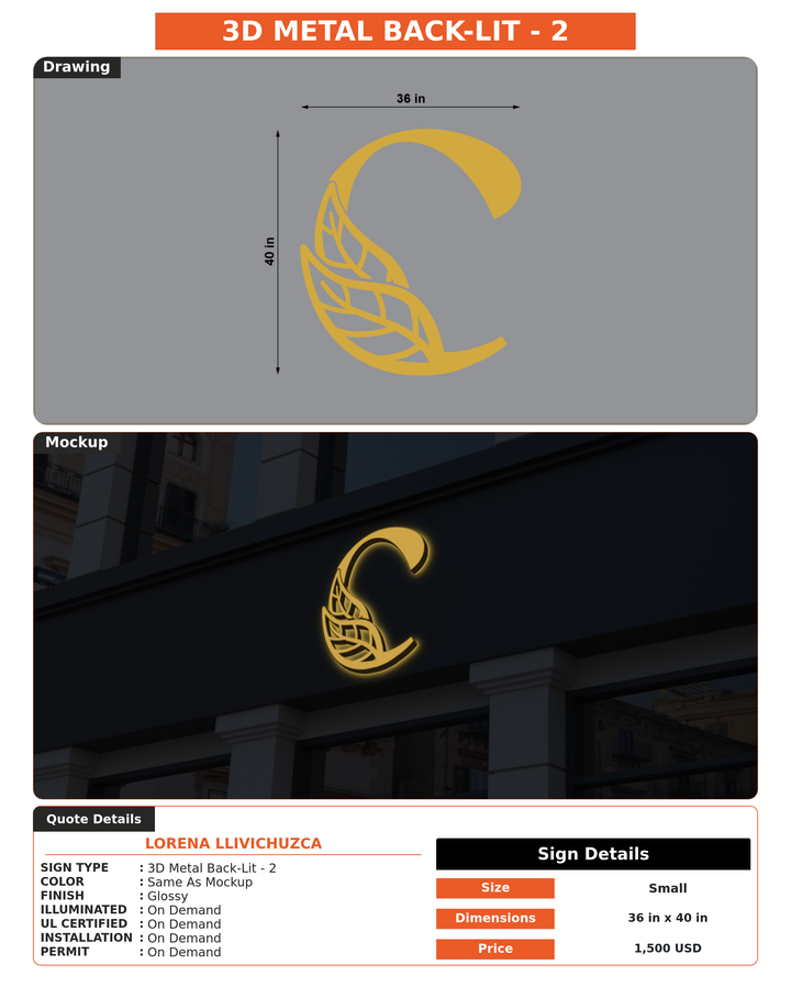 CUSTOM MOCKUP SIGN FOR Lorena Llivichuzca