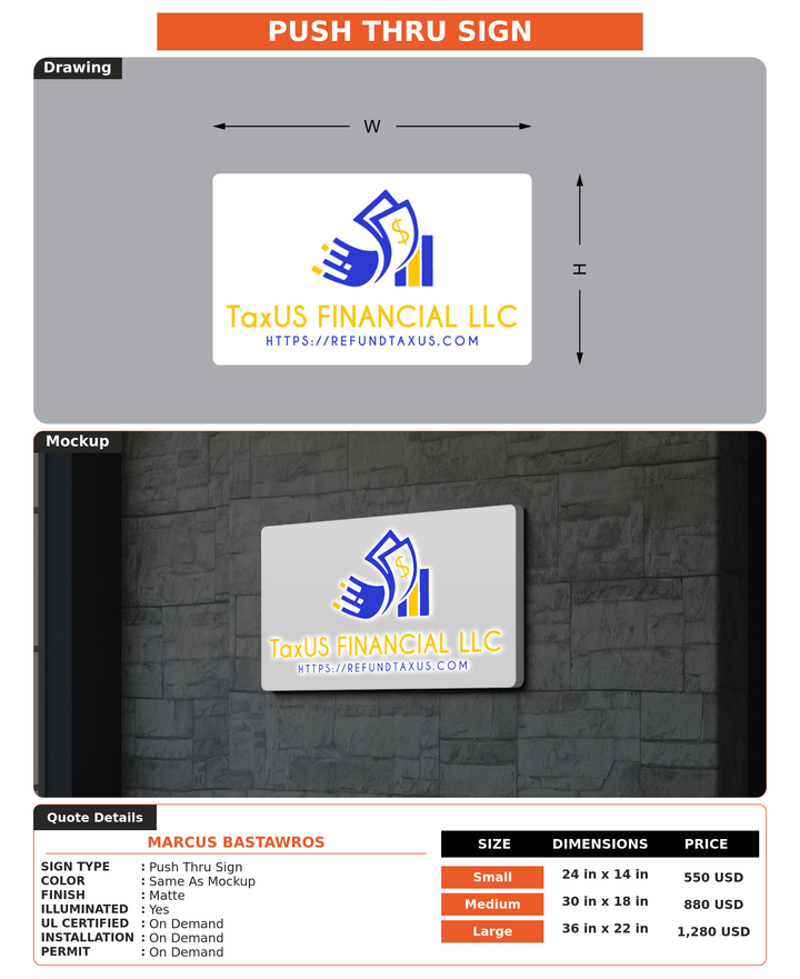 CUSTOM MOCKUP SIGN FOR Marcus Bastawros
