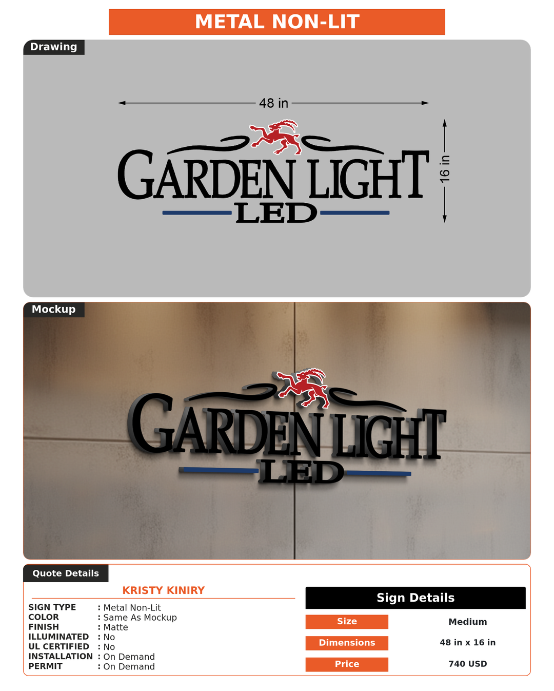 CUSTOM MOCKUP SIGN FOR Kristy Kiniry