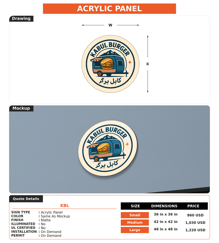CUSTOM MOCKUP SIGN FOR KBl