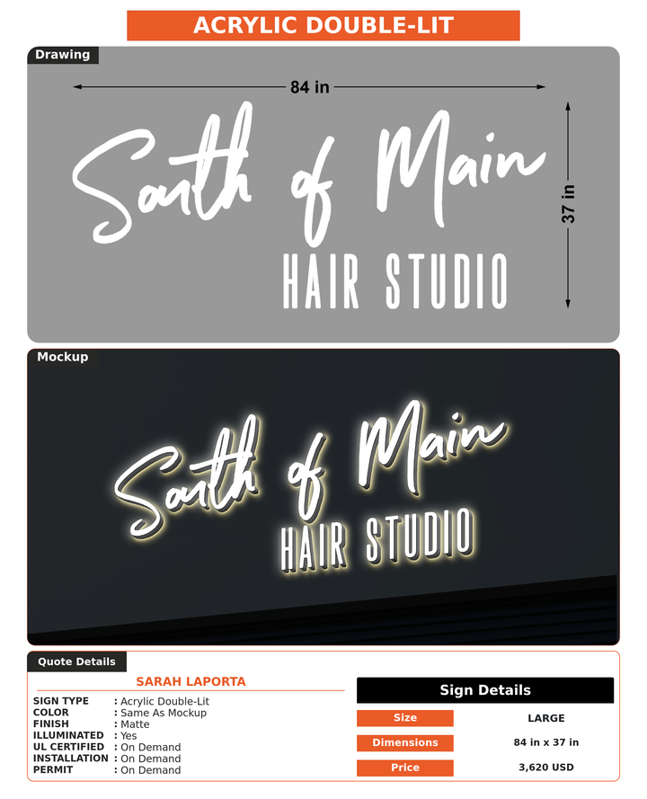 CUSTOM MOCKUP SIGN FOR Sarah LaPorta