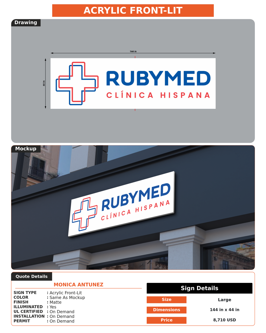 CUSTOM MOCKUP SIGN FOR Monica Antunez