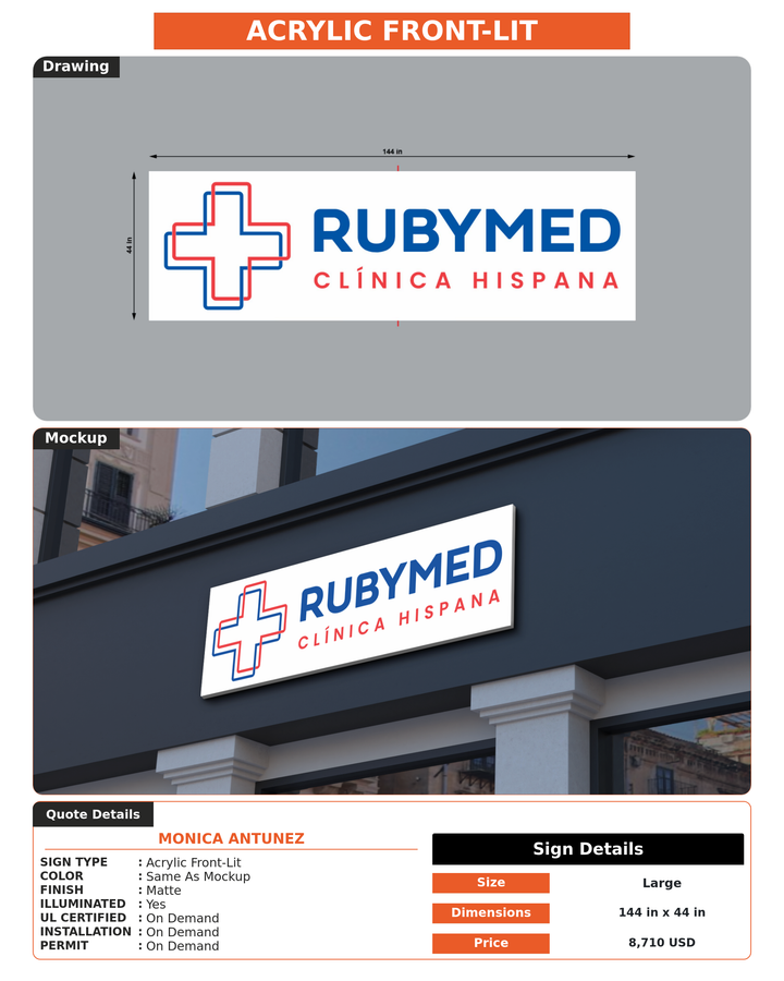 CUSTOM MOCKUP SIGN FOR Monica Antunez