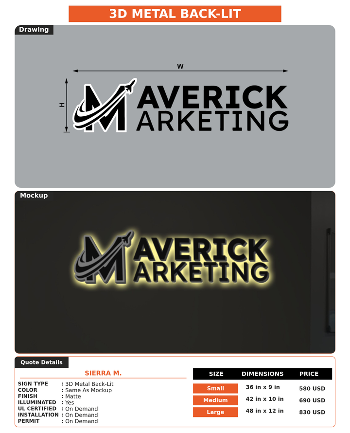 CUSTOM MOCKUP SIGN FOR Sierra M.