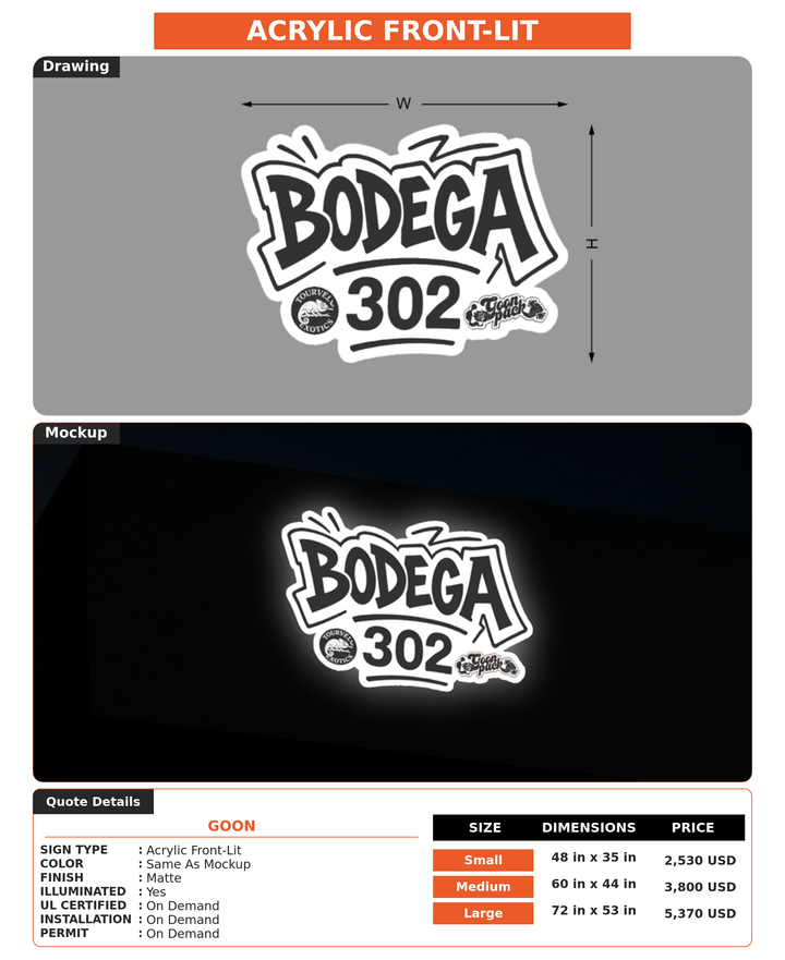 CUSTOM MOCKUP SIGN FOR Goon