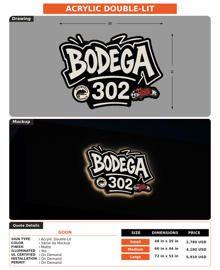 CUSTOM MOCKUP SIGN FOR Goon