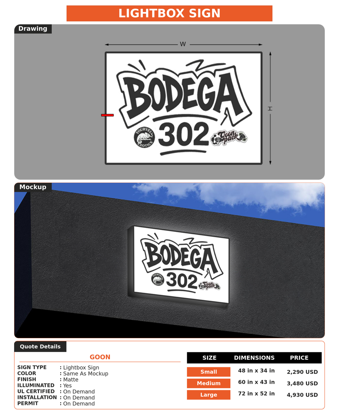 CUSTOM MOCKUP SIGN FOR Goon
