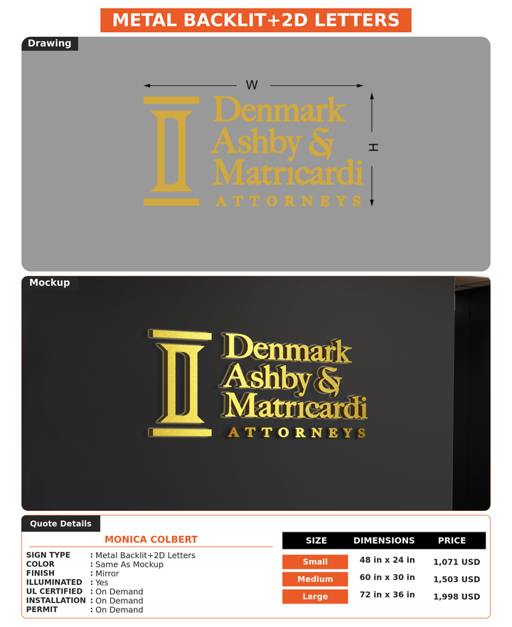 CUSTOM MOCKUP SIGN FOR Monica Colbert