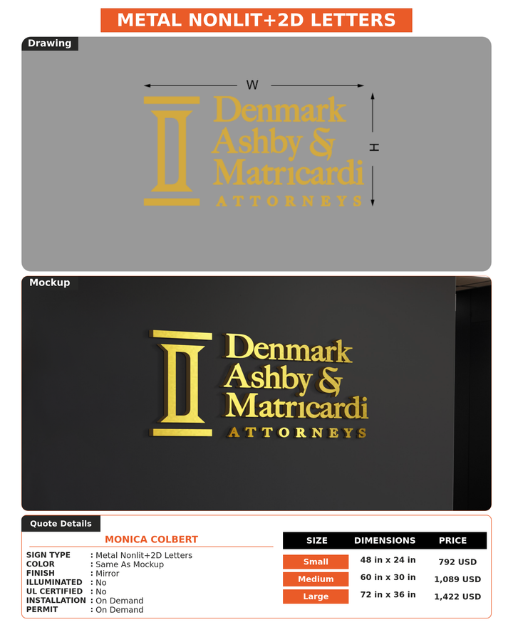 CUSTOM MOCKUP SIGN FOR Monica Colbert