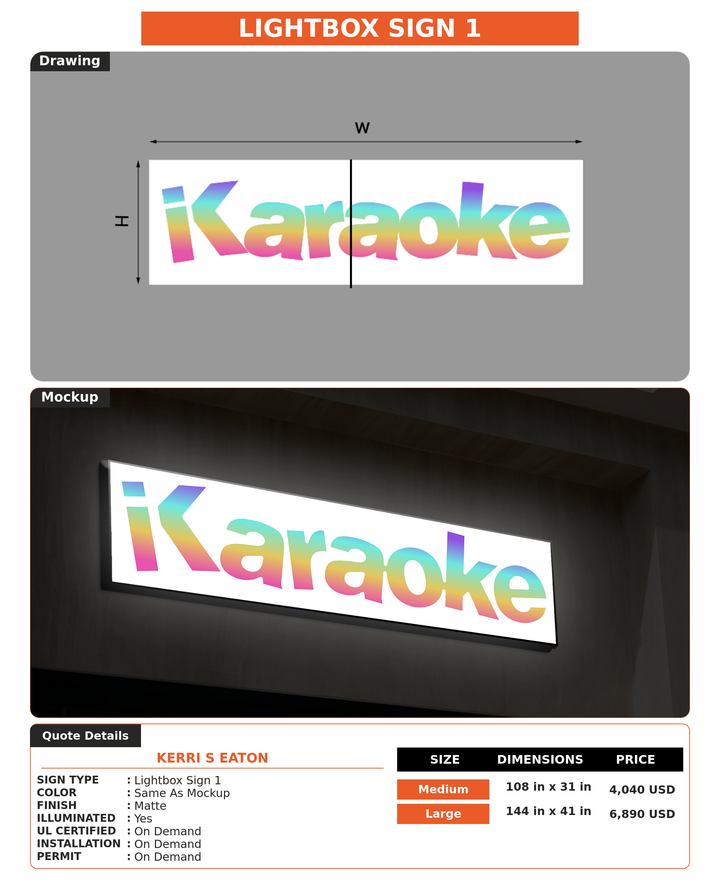 CUSTOM MOCKUP SIGN FOR Kerri S Eaton