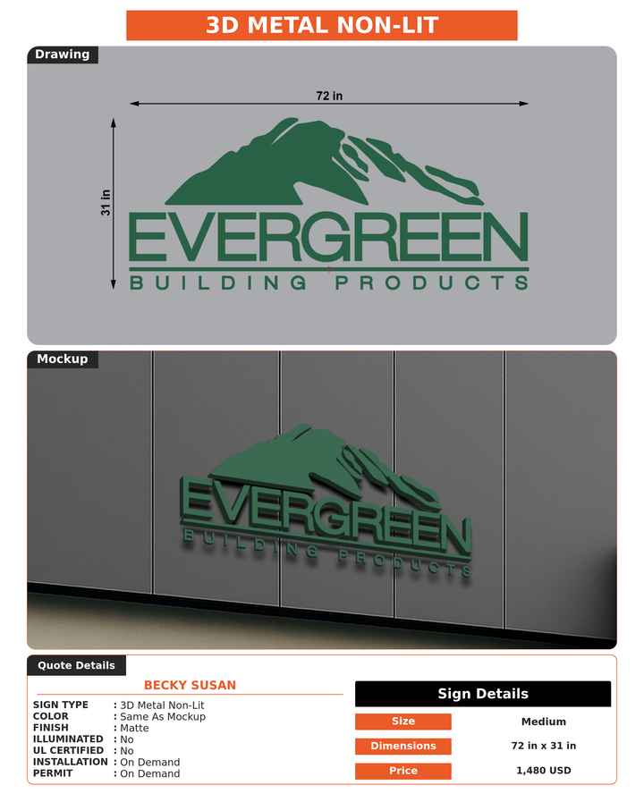 CUSTOM MOCKUP SIGN FOR Becky Susan