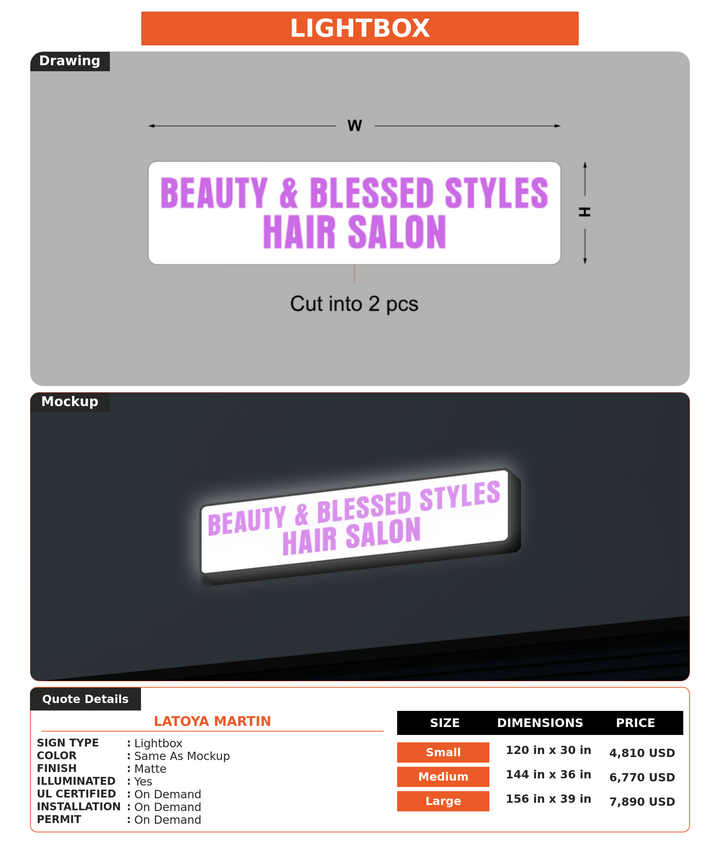 CUSTOM MOCKUP SIGN FOR Latoya Martin