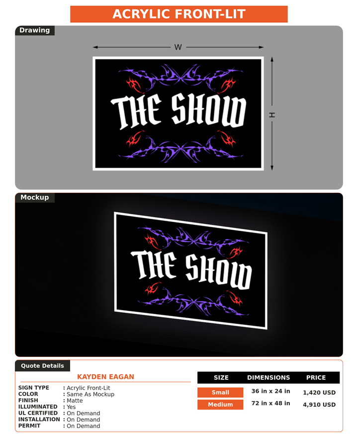 CUSTOM MOCKUP SIGN FOR Kayden Eagan