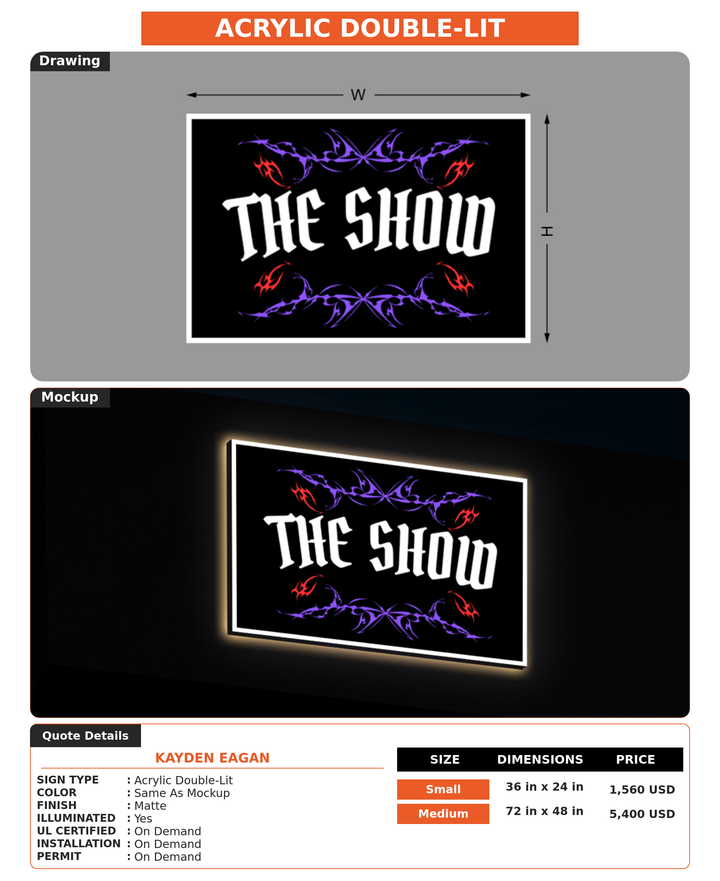 CUSTOM MOCKUP SIGN FOR Kayden Eagan