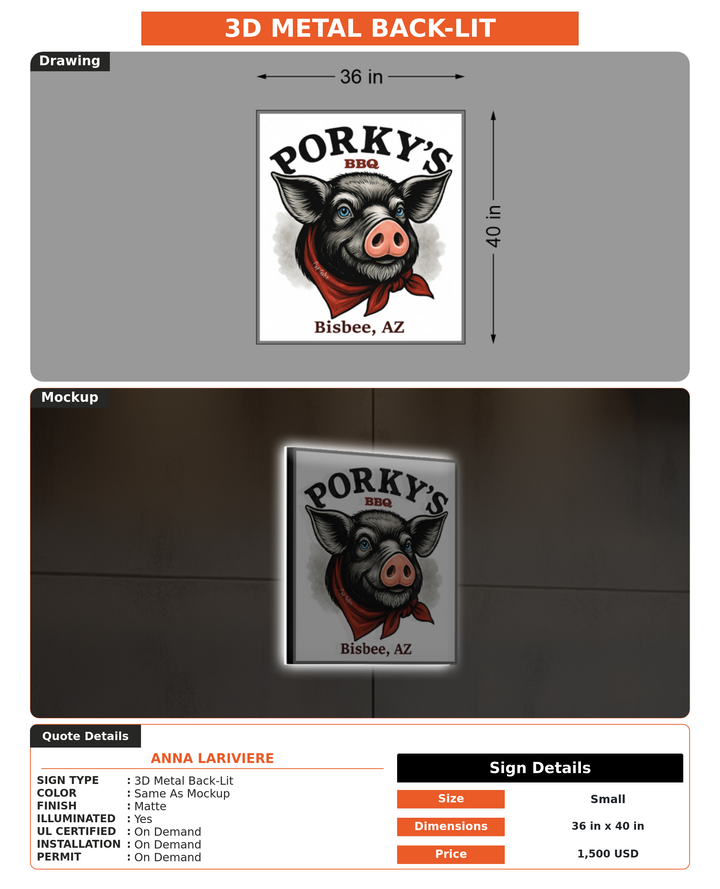 CUSTOM MOCKUP SIGN FOR Anna Lariviere