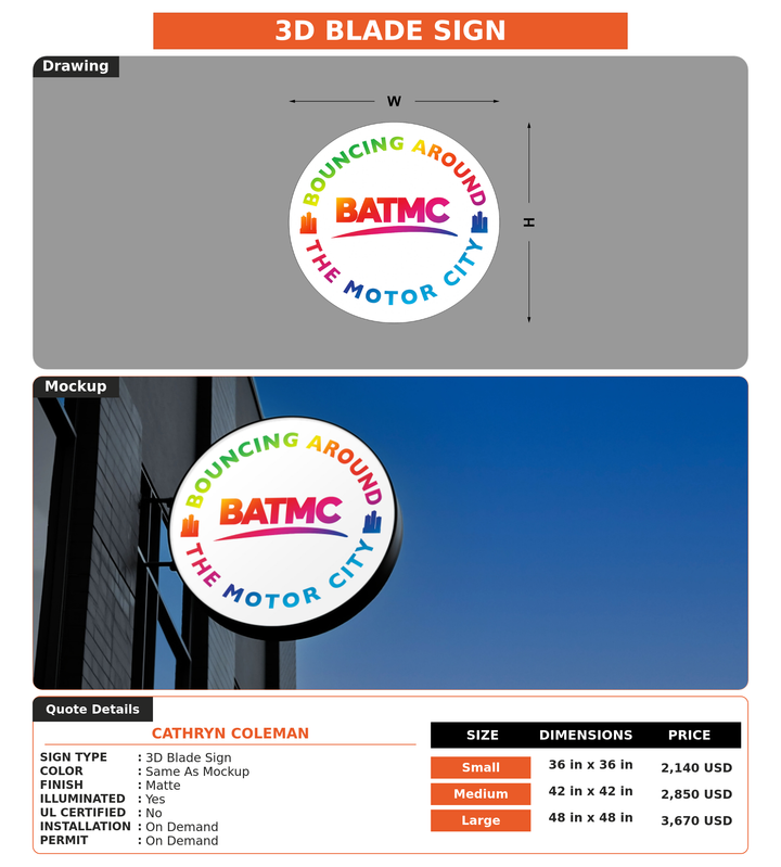 CUSTOM MOCKUP SIGN FOR Cathryn Coleman